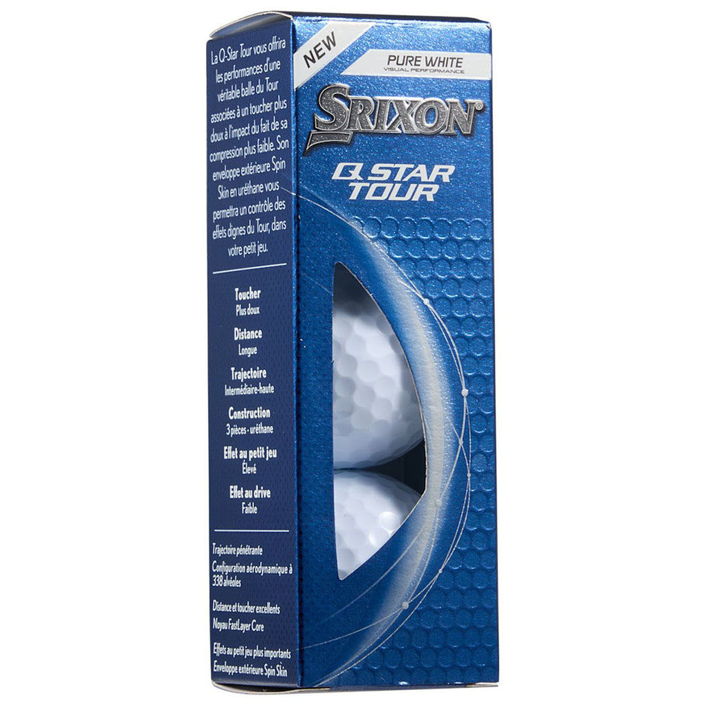 Srixon White Q-STAR TOUR Golf Balls - 3 Pack