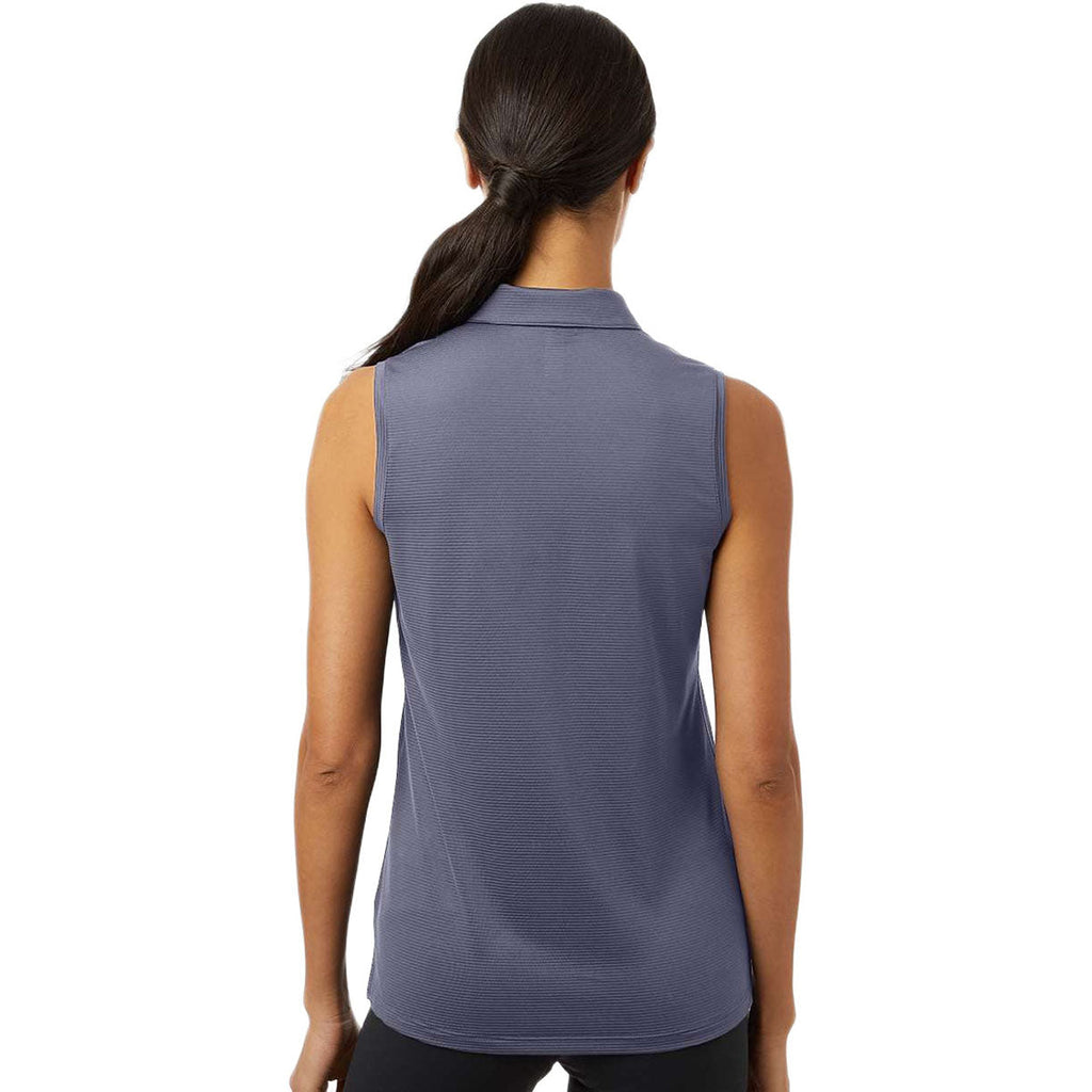 Adidas Women's Preloved Violet Ottoman Sleeveless Polo