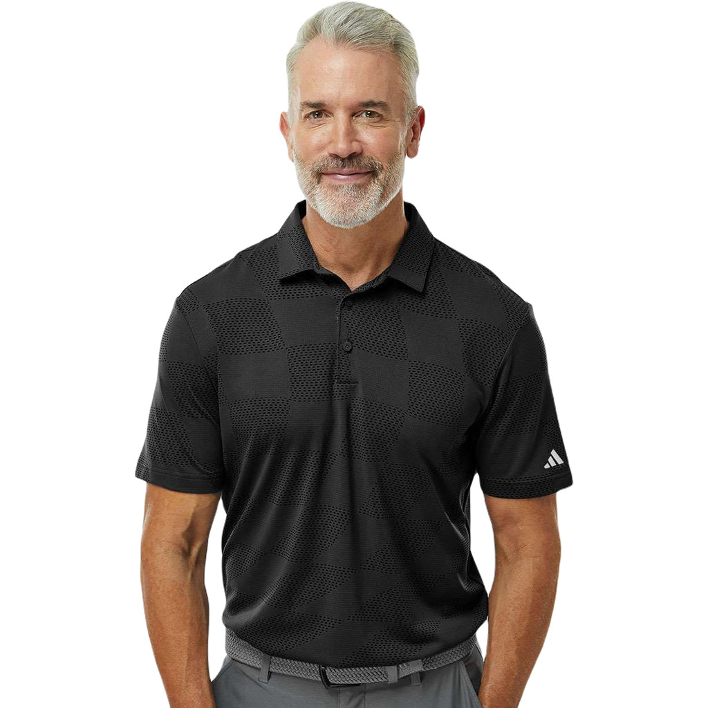 Adidas Men's Black Ultimate365 Textured Polo