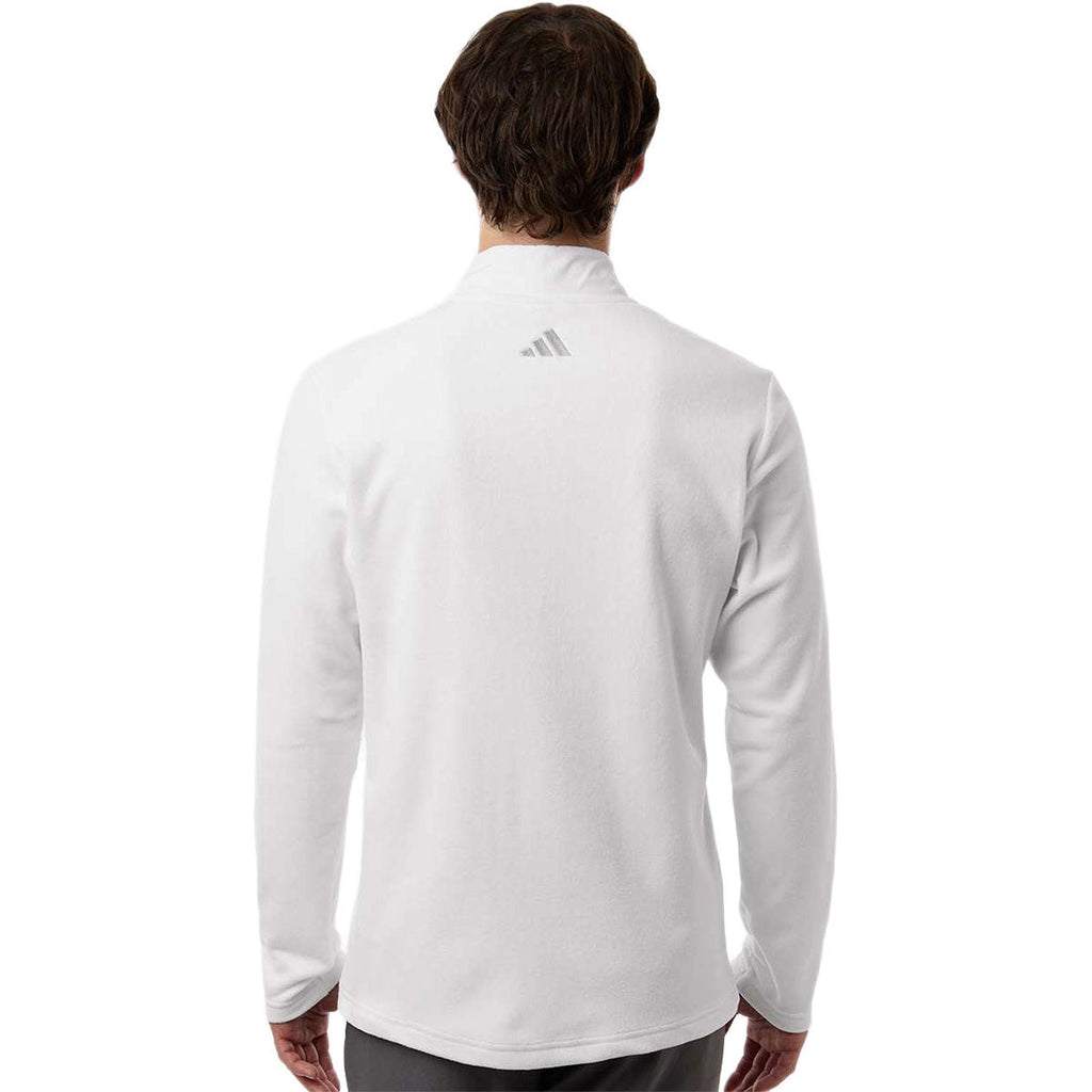 Adidas Men's White Ultimate365 Cozy Quarter-Zip Pullover