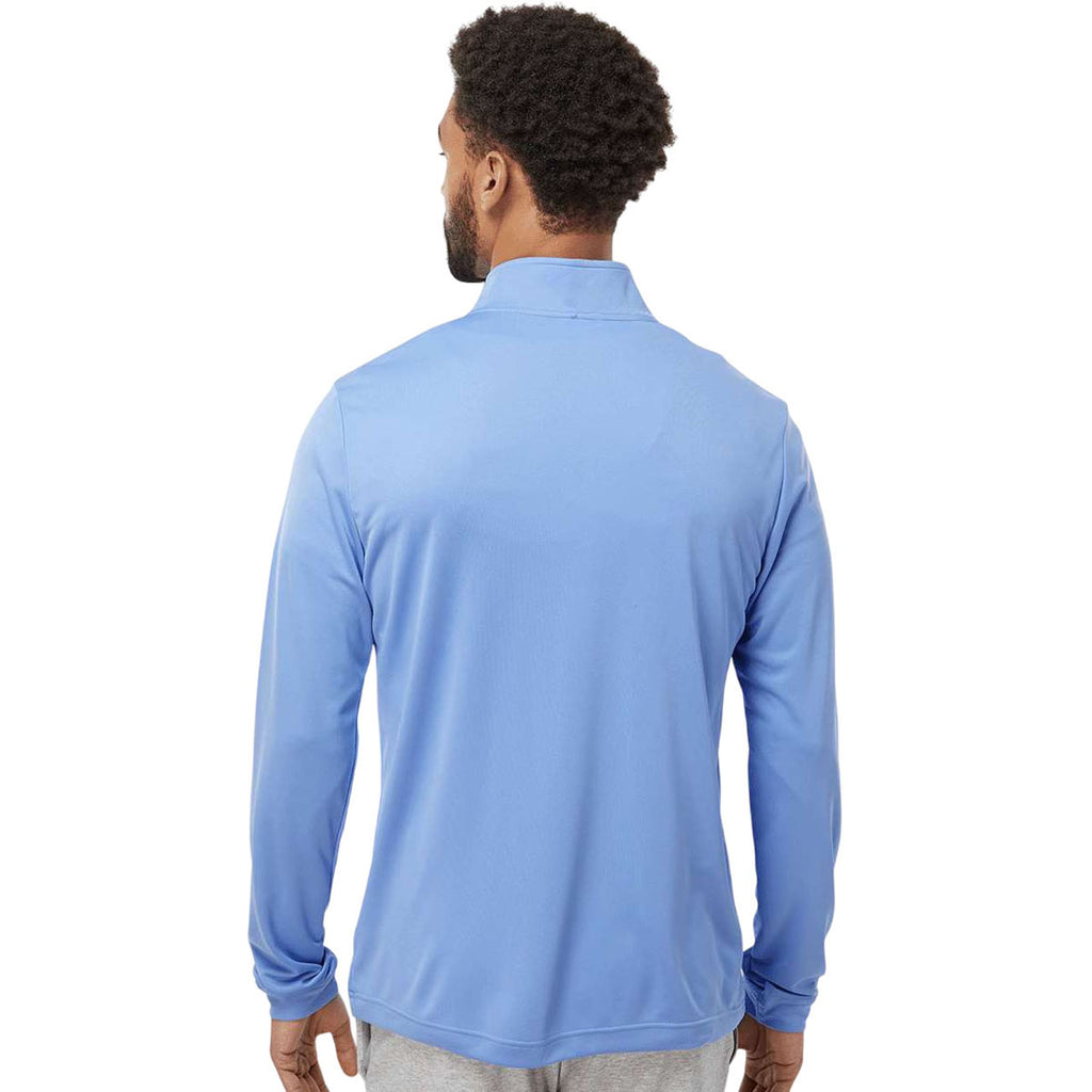 Adidas Men's Blue Fusion Lightweight Quarter-Zip Pullover