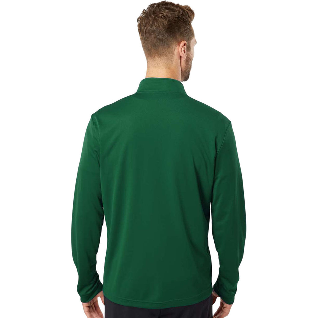 Adidas Men's Collegiate Green Lightweight Quarter-Zip Pullover