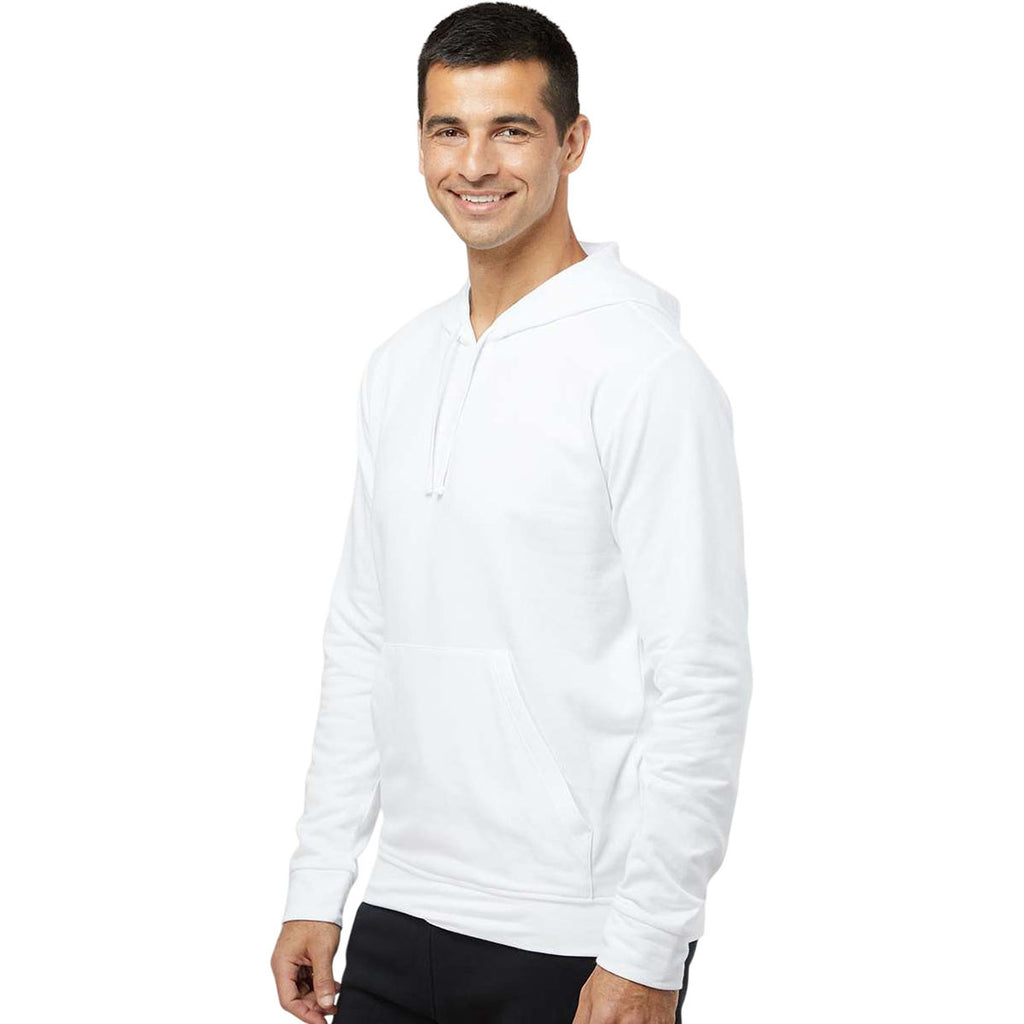 Adidas Men's White Fleece Hooded Sweatshirt