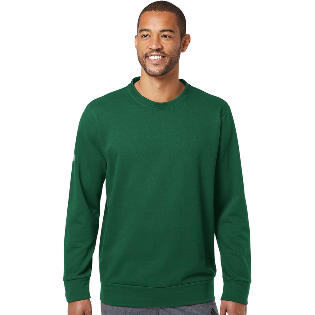 Adidas Men's Collegiate Green Fleece Crewneck Sweatshirt