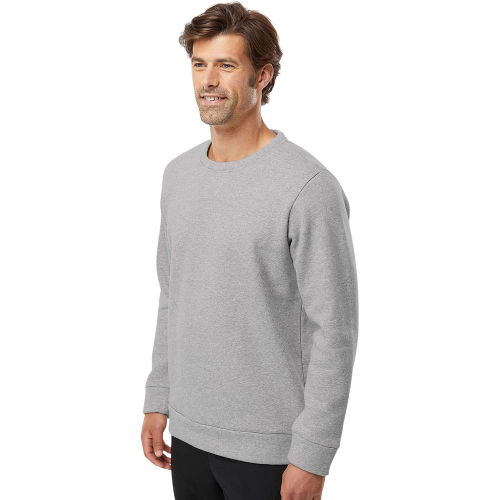 Adidas Men's Grey Heather Fleece Crewneck Sweatshirt