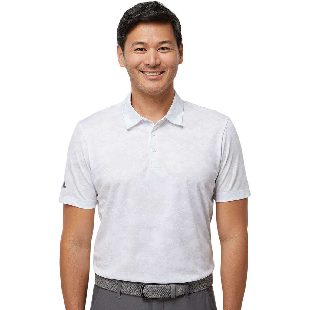 Adidas Men's White Camo Polo