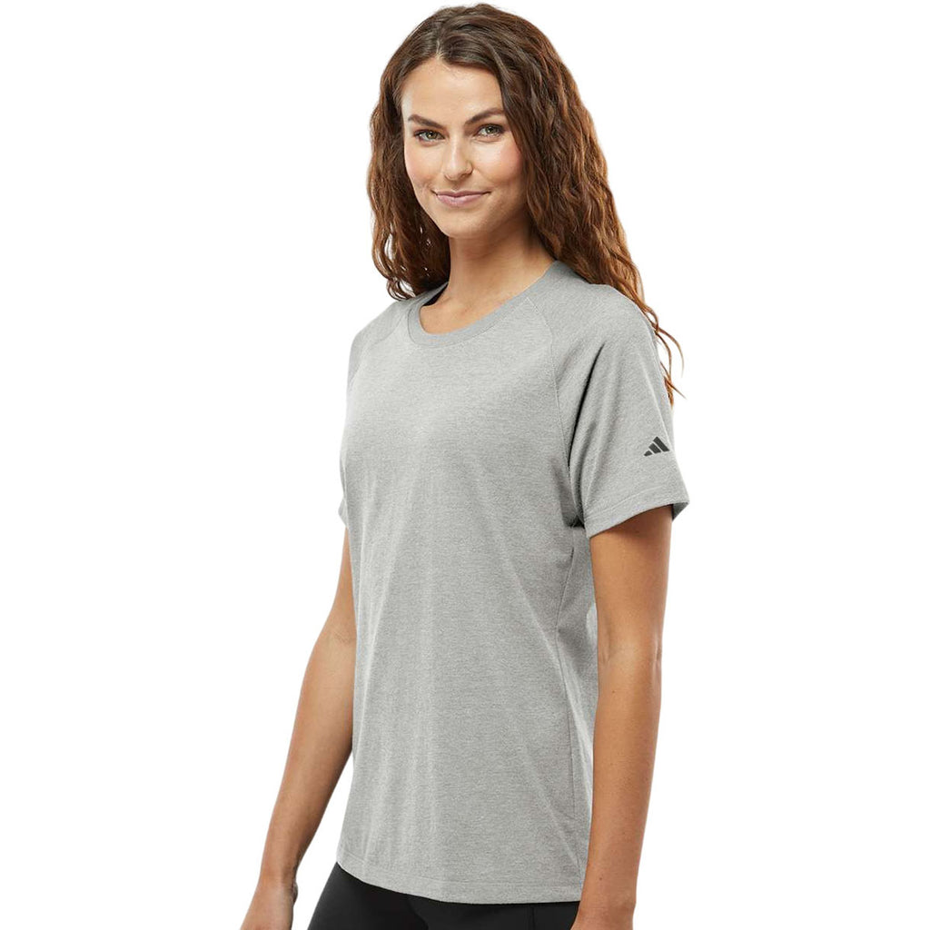 Adidas Women's Medium Grey Heather Blended T-Shirt