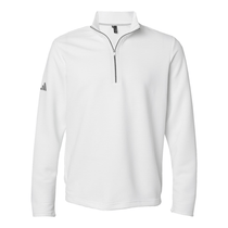 Adidas Men's Core White Spacer Quarter-Zip Pullover
