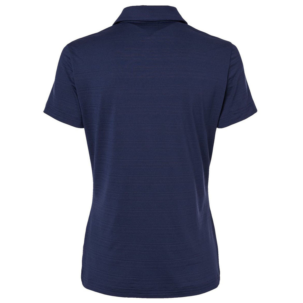 Adidas Women's Dark Blue Textured Stripe Polo