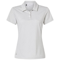Adidas Women's White 4-Way Stretch Printed Polo
