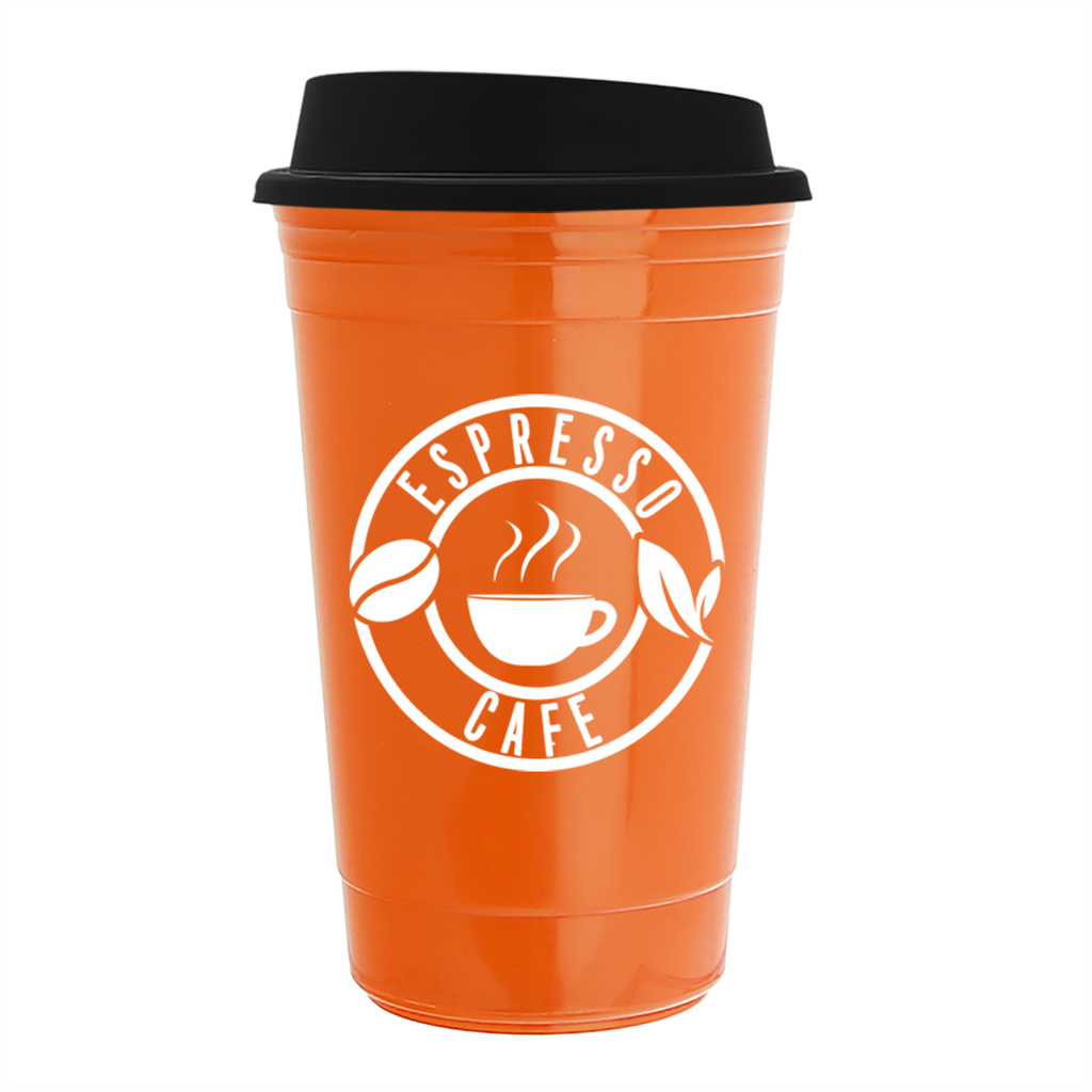 Garyline Orange Traveler Insulated Cup - 16 oz.