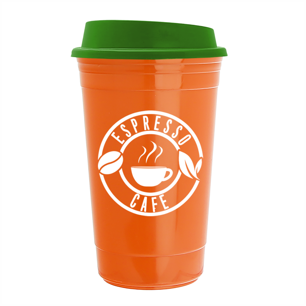 Garyline Orange Traveler Insulated Cup - 16 oz.