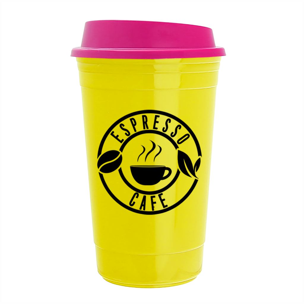 Garyline Yellow Traveler Insulated Cup - 16 oz.