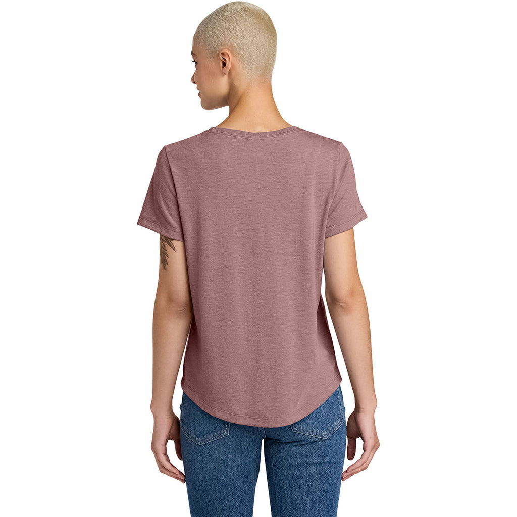 Allmade Women's Vintage Rose Relaxed Tri-Blend Scoop Neck Tee