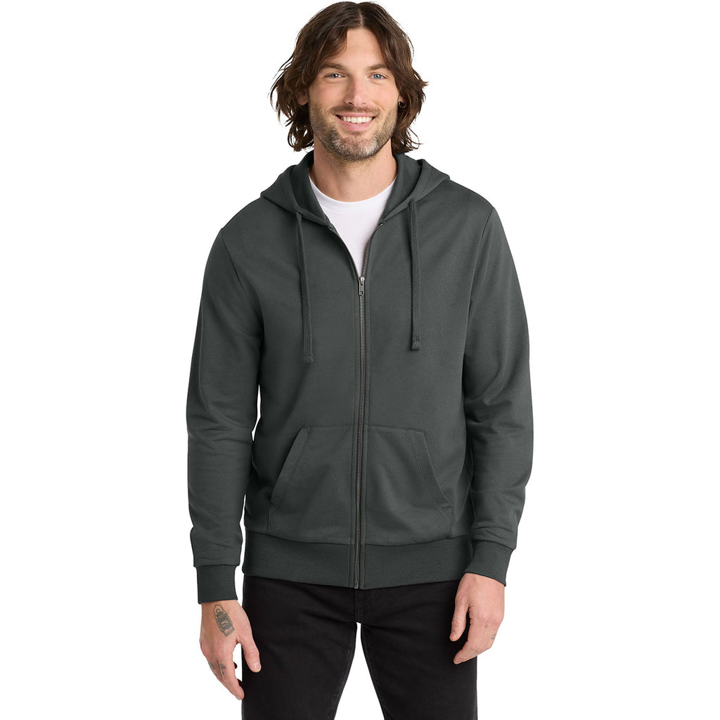 Allmade Unisex Terrain Grey Organic French Terry Full-Zip Hoodie