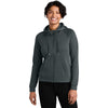 Allmade Women's Aluminum Grey Heather Organic CVC Fleece Full-Zip Hoodie