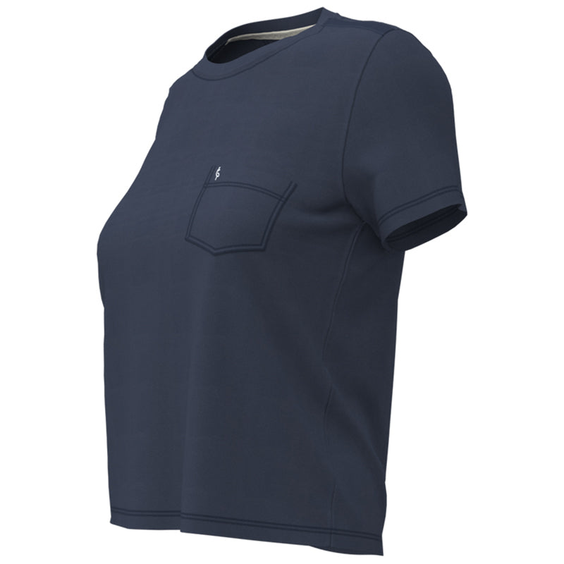 A. PUTNAM Women's Dress Blues Pocket Tee