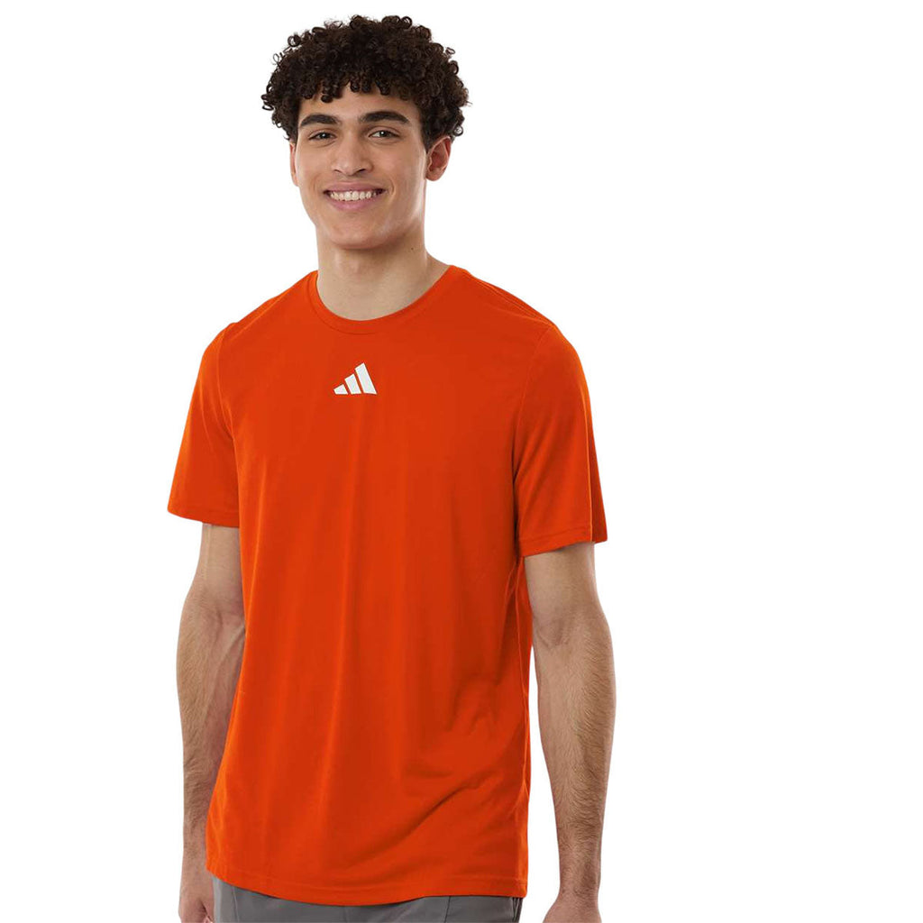 Adidas Men's Collegiate Orange/White Pregame T-Shirt