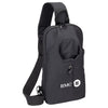St. Regis Group Black Coriakin Adjustable Strap Sling Bag with Water Bottle Compartment