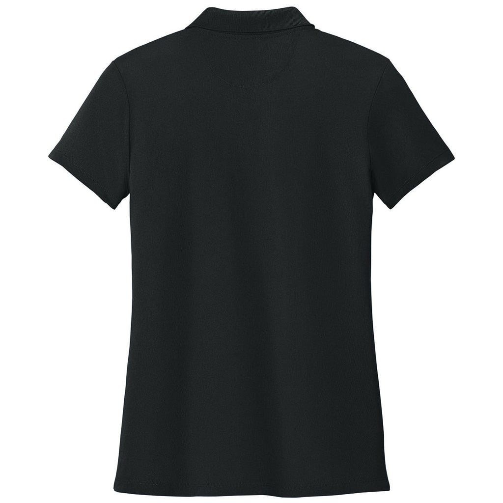 Brooks Brothers Women's Deep Black Mesh Pique Performance Polo