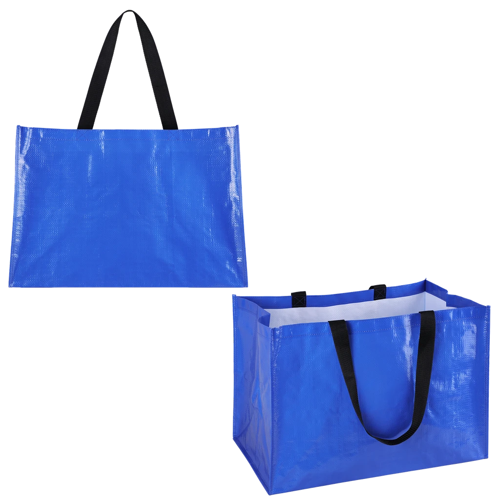 Beacon Royal Blue Epic Oversized Laminated Shopping Tote