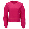 Boxercraft Women's Cosmic Pink Ribbed Knit Cropped Boxy Crew