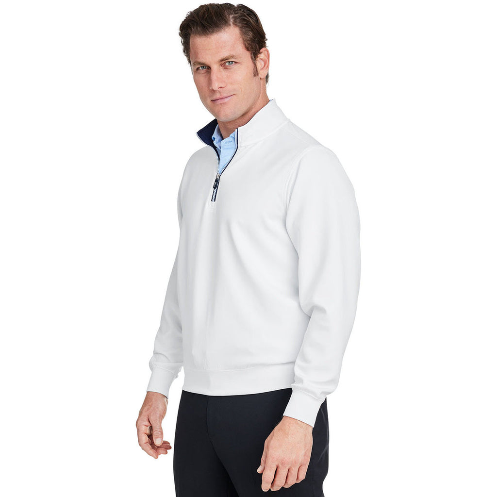 Fairway & Greene Men's White Caves Quarter-Zip Tech Pullover