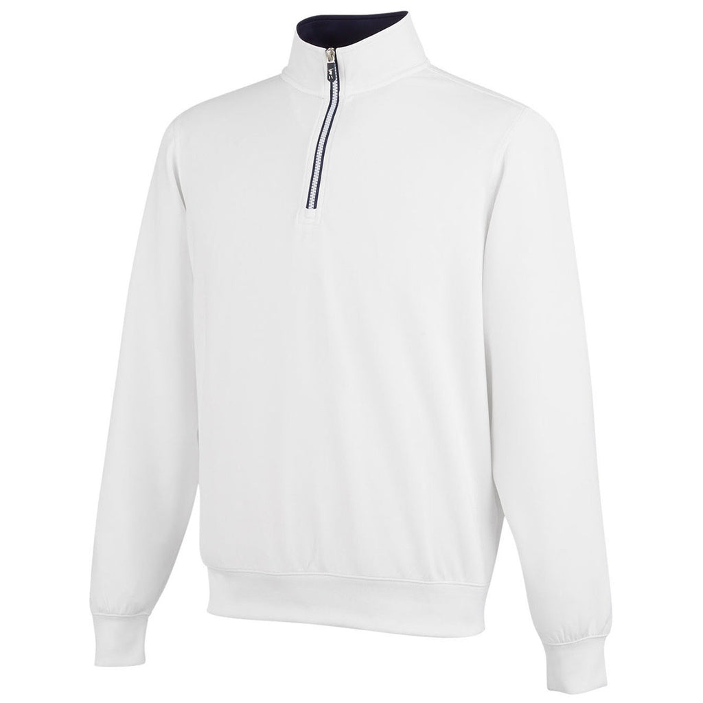 Fairway & Greene Men's White Caves Quarter-Zip Tech Pullover