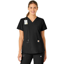 Carhartt Women's Black Five-Pocket Modern Fit V-Neck Top