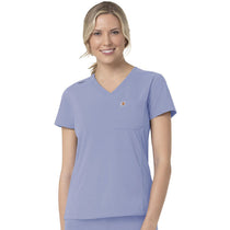 Carhartt Women's Ceil Blue Two-Pocket V-Neck Top