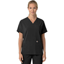 Carhartt Women's Black Four-Pocket Oversized V-Neck Top