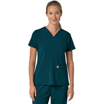 Carhartt Women's Caribbean Three-Pocket Flex Panel V-Neck Scrub Top