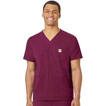 Carhartt Men's Wine Modern Fit 5-Pocket V-Neck Top