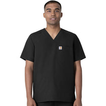 Carhartt Men's Black Four-Pocket Modern Fit V-Neck Top