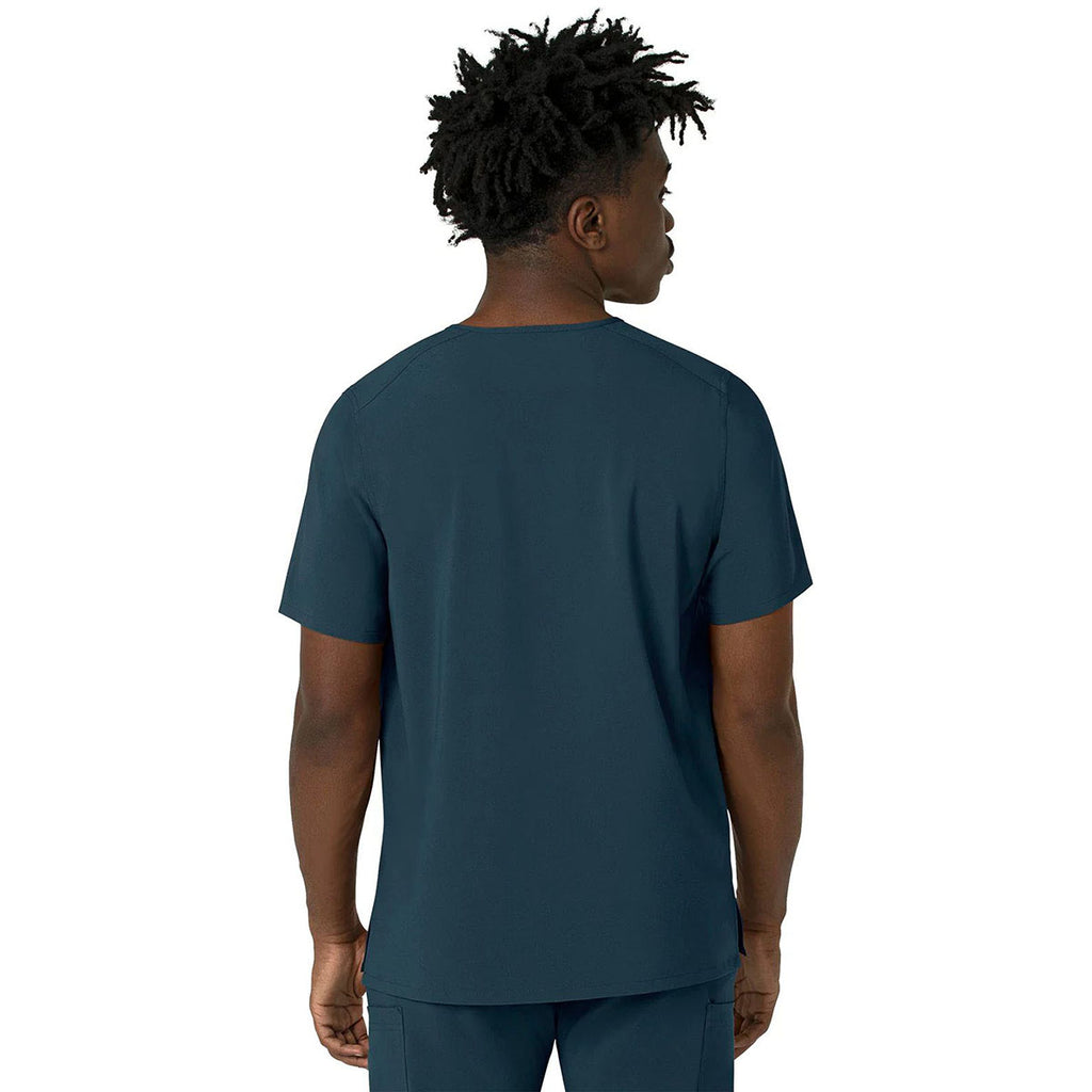 Carhartt Men's Navy Three-Pocket V-Neck Scrub Top