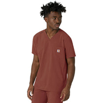 Carhartt Men's Sable Three-Pocket V-Neck Scrub Top