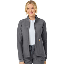 Carhartt Women's Pewter Three-Pocket Bonded Fleece Jacket