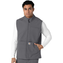 Carhartt Men's Pewter Four-Pocket Bonded Fleece Vest