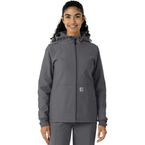 Carhartt Women's Pewter Four-Pocket Bonded Fleece Hoodie