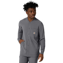 Carhartt Men's Pewter Five-Pocket Modern Fit Shirt Jacket