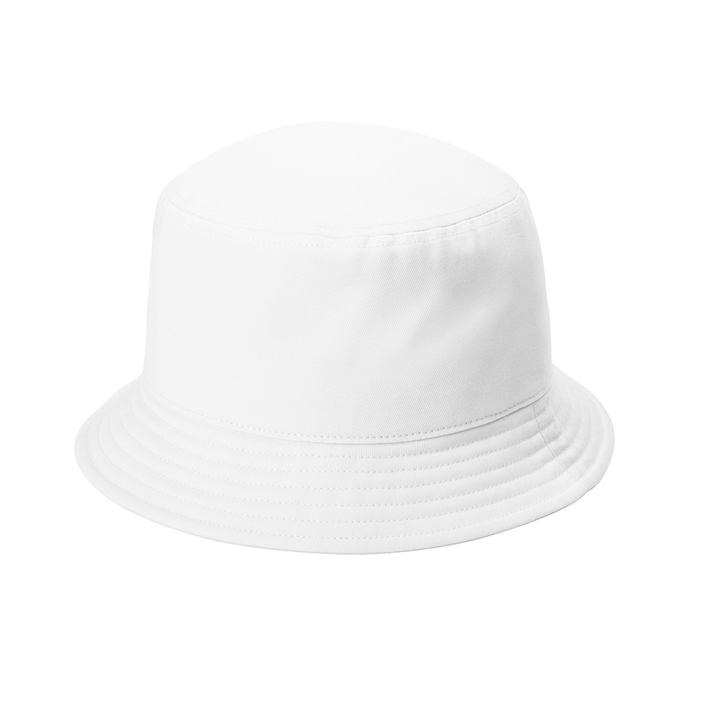 Port Authority White Twill Short Brim Bucket Hat