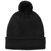 Port Authority Deep Black Cozy Pom Beanie