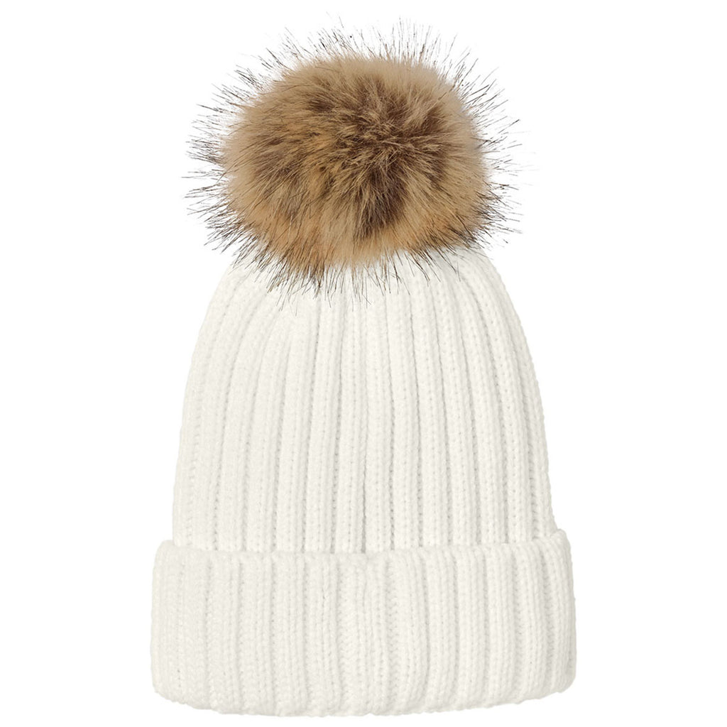 Port Authority Marshmallow Faux Fur Pom Beanie