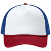 Port Authority White/Rich Red/True Royal Foam Truck'N Cap