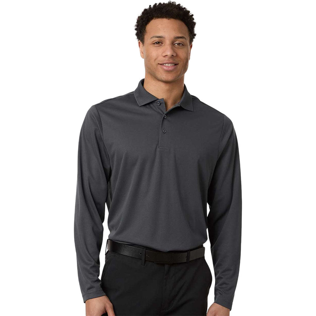 Core 365 Men's Carbon Nova Performance Long Sleeve Pique Polo