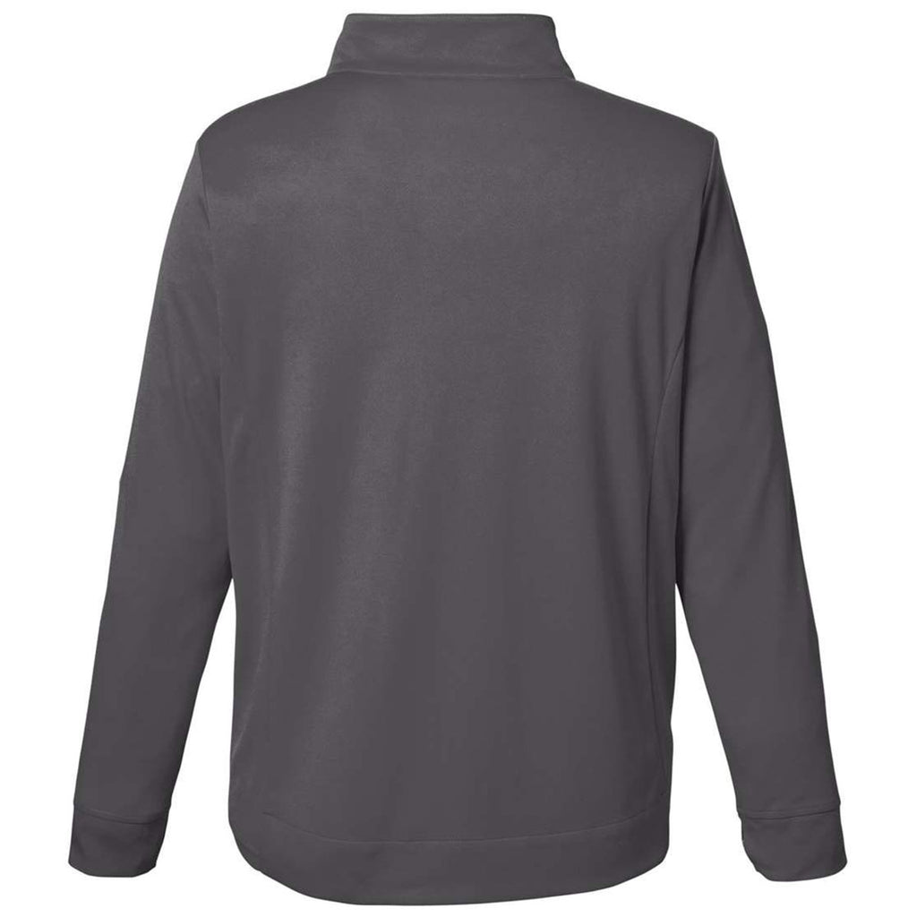 Core 365 Men's Carbon/Black Market Snag Protect Mesh Colorblock Quarter-Zip Pullover