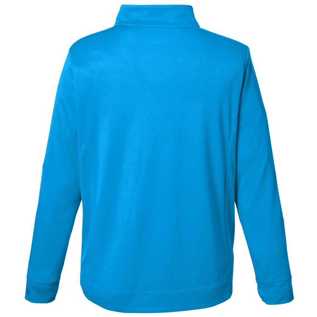 Core 365 Men's Electric Blue/Carbon Market Snag Protect Mesh Colorblock Quarter-Zip Pullover