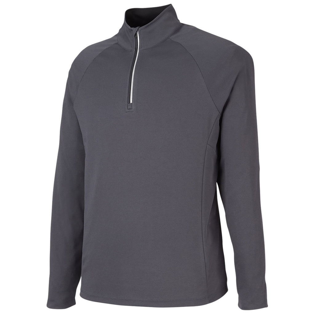 Core 365 Men's Carbon/Black Origin Performance Pique Quarter Zip