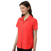 Core 365 Women's Marina Red UltraUVP Shoreline Short Sleeve Staff Shirt