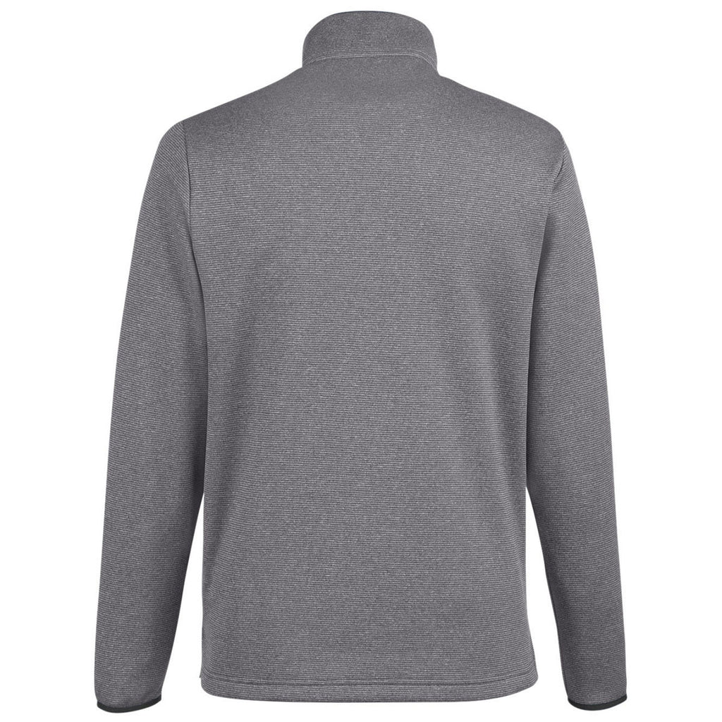 Core 365 Men's Black/White Venture Heathered Stripe Quarter-Zip